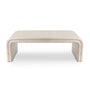 Sorrento Curved Coffee Table - Travertine Finish