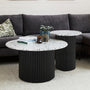 Cosmos Terrazzo Coffee Table - Black / 85cm