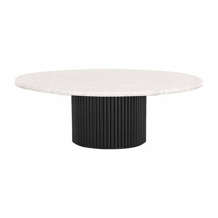 Cosmos Coffee Table (Black Oak, Carrara Marble, 100cm)