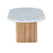 Noir Oval Coffee Table (Oak, Marble, 120cm)