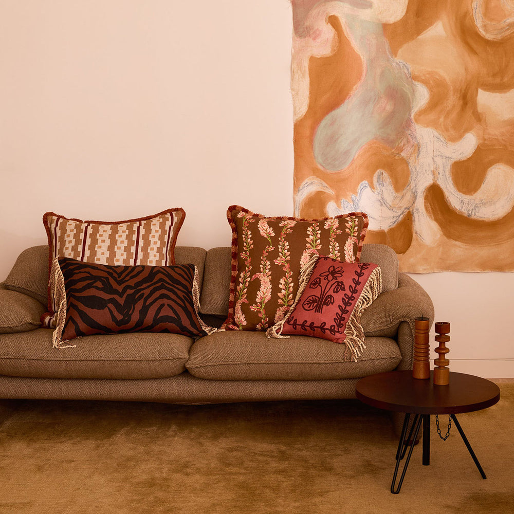 Bauhaus Tan Linen Cushion