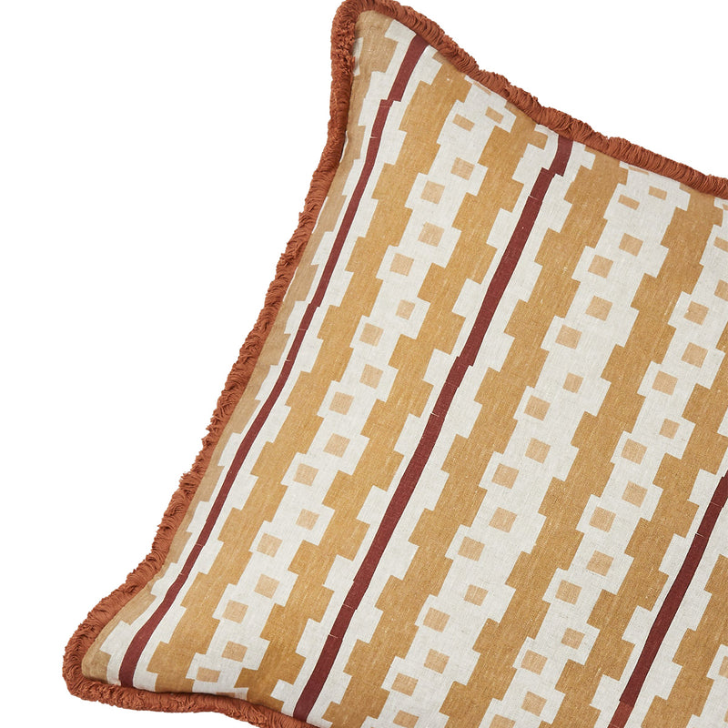 Bauhaus Tan Linen Cushion
