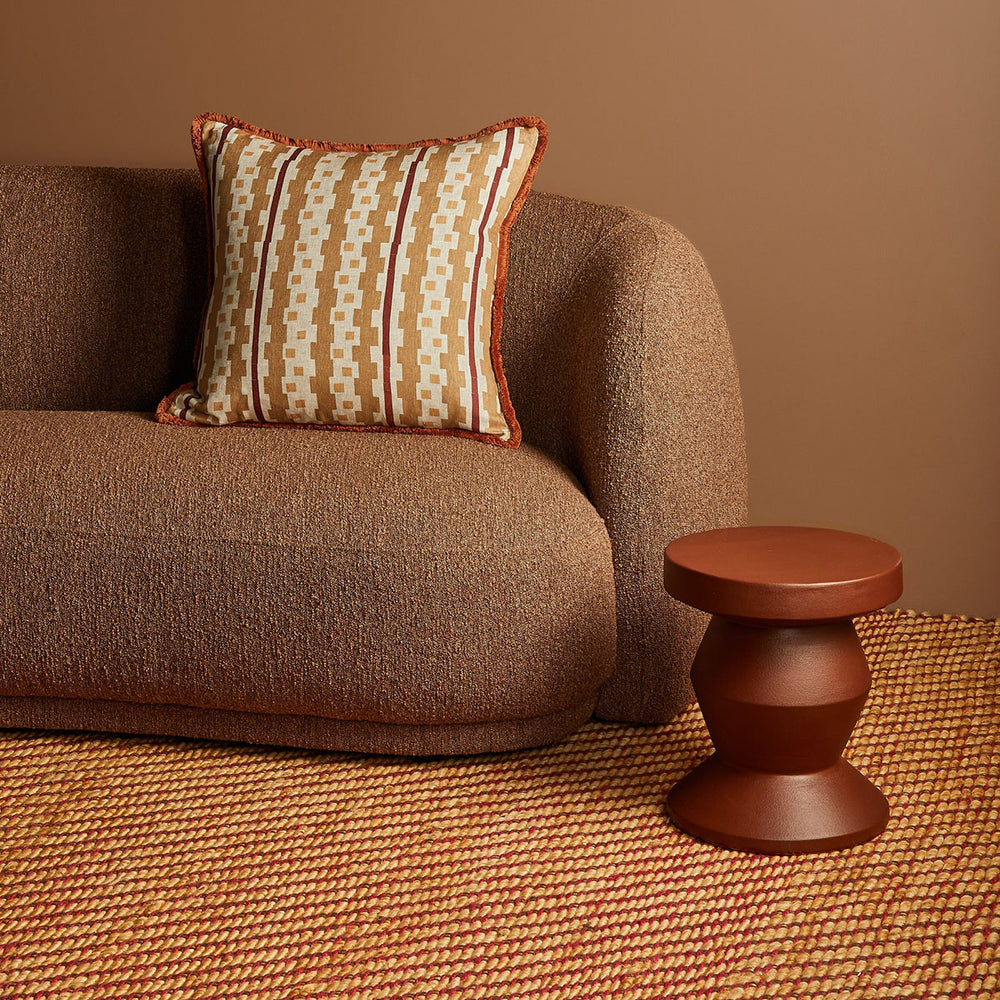 Bauhaus Tan Linen Cushion
