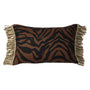 Zebra Chocolate Linen Cushion - Zebra Chocolate Linen Cushion