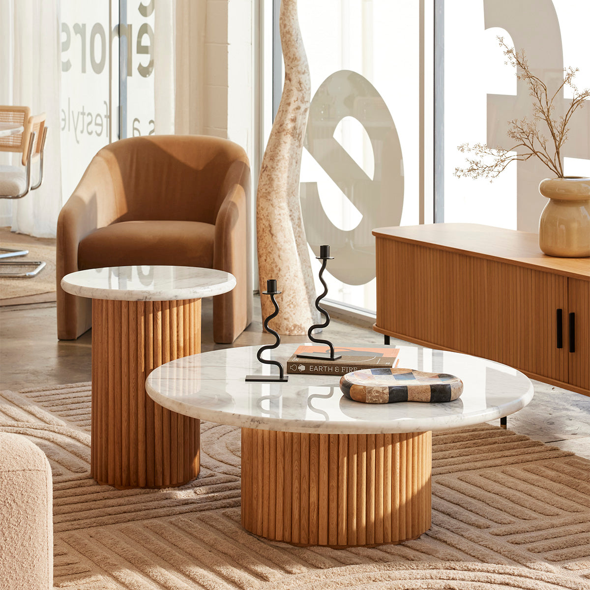 life interiors Oberon Eclipse Marble Coffee Table Hot Sale | Home & Garden