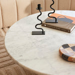 Cosmos Coffee Table (Black Oak, Carrara Marble, 100cm)