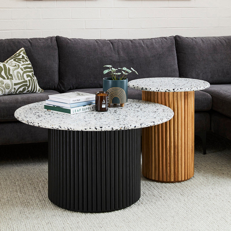 Cosmos Side Table (Oak, Terrazzo)