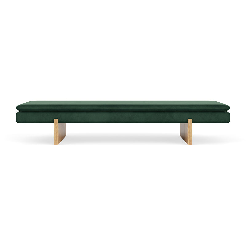 Lux Dark Green Velvet / Oak