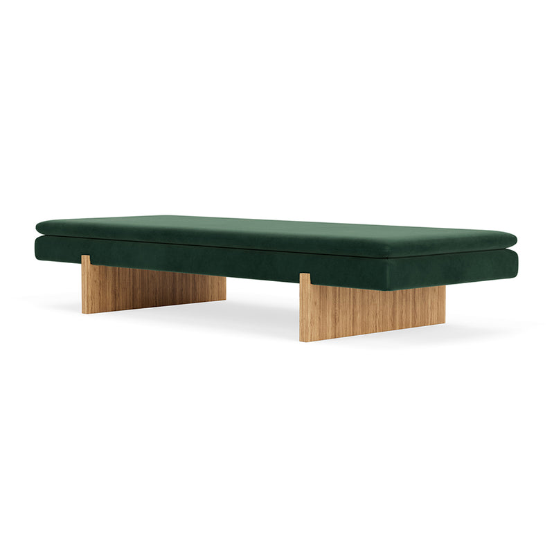 Lux Dark Green Velvet / Oak