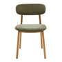 Alaska Fabric Dining Chair - Olive Moss / Oak
