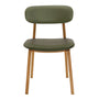 Alaska Leather Dining Chair - Olive Green / Oak