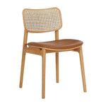 Flair Rattan Leather Dining Chair