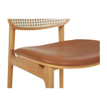 Flair Rattan Leather Dining Chair