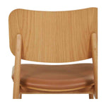 Flair Rattan Leather Dining Chair