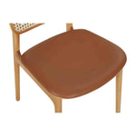 Flair Rattan Leather Dining Chair