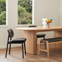 Lando Leather Dining Chair - Black / Black Oak