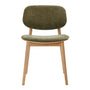 Lando Fabric Dining Chair - Olive Moss / Oak