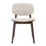 Lando Fabric Dining Chair - Almond Weave / Walnut