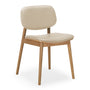 Lando Leather Dining Chair - Almond / Oak