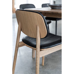 Lando Leather Dining Chair (Oak)