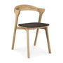 Bok Fabric Dining Chair - Dark Brown / Oak