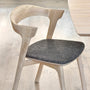 Bok Fabric Dining Chair - Grey / Oak Black