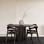 Bok Leather Dining Chair - Brown Leather / Oak Brown