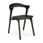 Bok Leather Dining Chair - Black Leather / Oak Black