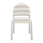Valentina Stripe Dining Chair - Taupe Stripe / Ivory Frame