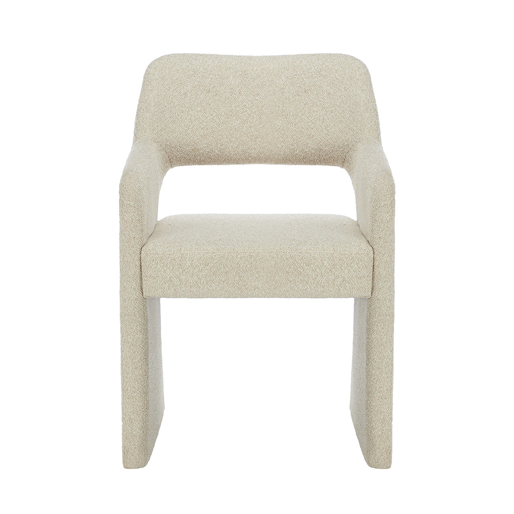 Amelia Boucle Dining Arm Chair Life Interiors