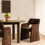 Amelia Dining Arm Chair - Chocolate Weave