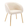 Avalon Fabric Dining Arm Chair - Cream / Brushed Gold