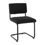 Blake Fabric Dining Chair - Charcoal Boucle / Black