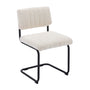 Blake Fabric Dining Chair - White Boucle / Black