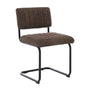 Blake Fabric Dining Chair - Mixed Chocolate Weave / Black