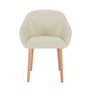 Chloe Boucle Dining Arm Chair - Sand / Oak