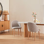 Chloe Dining Chair - Light Grey Weave / Oak