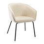 Halo Fabric Dining Arm Chair - Cream