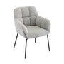 Stella Boucle Dining Chair - Mixed Grey / Black
