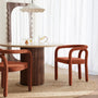 Totti Velvet Dining Chair - Rust