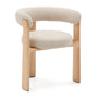 Granite 3 Legged Dining Chair - Beige / Ash Stained Natural