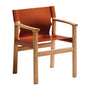 Jan Leather Dining Chair - Light Brown / Ash