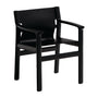 Jan Leather Dining Chair - Black / Ash
