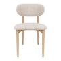 Aria Fabric Dining Chair - Cream Weave / Ash