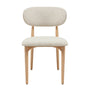 Aria Fabric Dining Chair - Sand Boucle / Ash