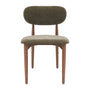 Aria Fabric Dining Chair - Olive Moss / Walnut