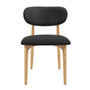 Aria Leather Dining Chair - Black / Ash