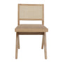 Cuba Fabric Dining Chair - Camel Textured Weave / Ash