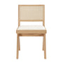 Cuba Leather Dining Chair - Cream / Ash