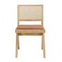 Cuba Leather Dining Chair - Tan / Ash